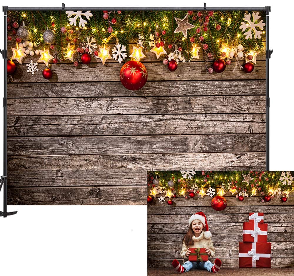 Christmas Decoration Wood Photo Studio Party Backdrop uk KAT-182