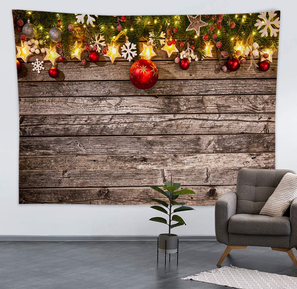 Christmas Decoration Wood Photo Studio Party Backdrop uk KAT-182
