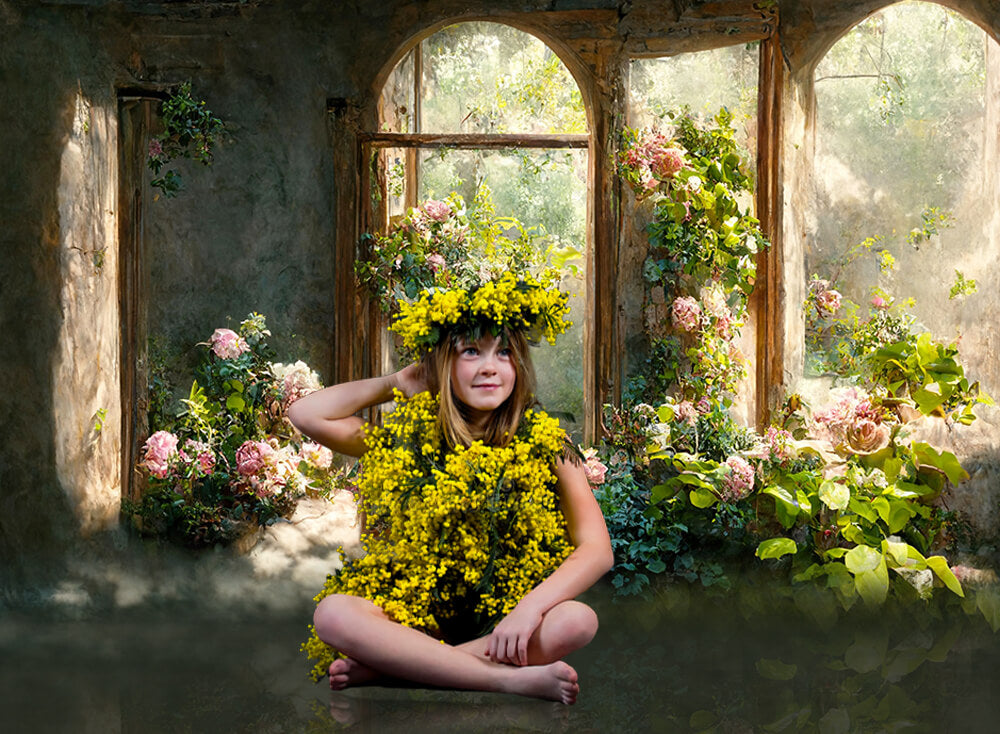 Garden Flower Fine Art Photography Backdrop UK M-28