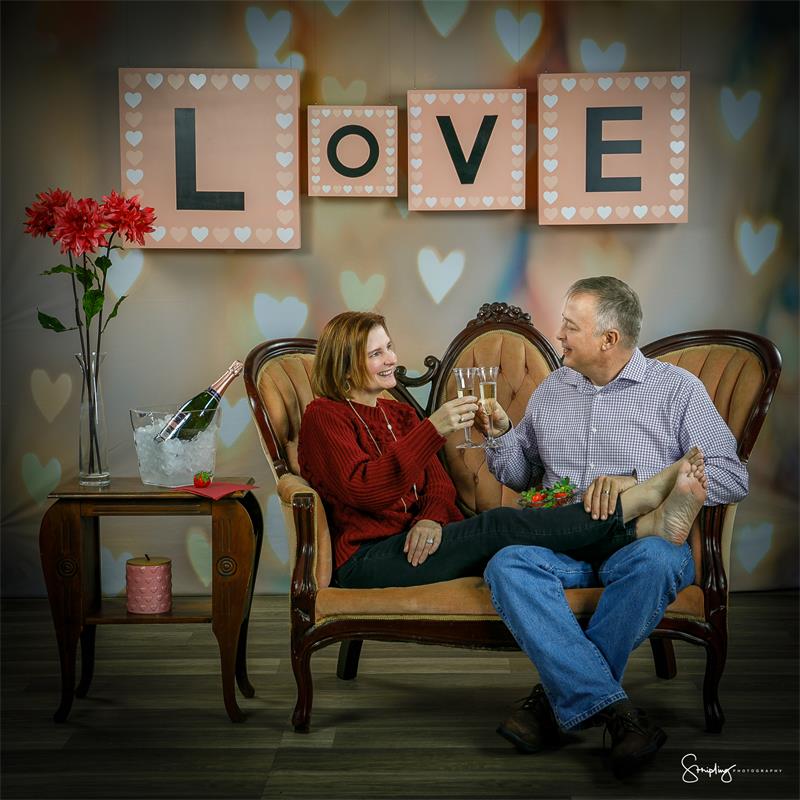 Pastel Heart Bokeh Photo Studio Backdrop UK MR-0046