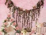 Pink Flower Beautiful Wall Backdrops Newborn for Photography NB-387