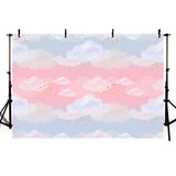 Lovely Pink Sky Clouds backdrop UK for Photography NB-348
