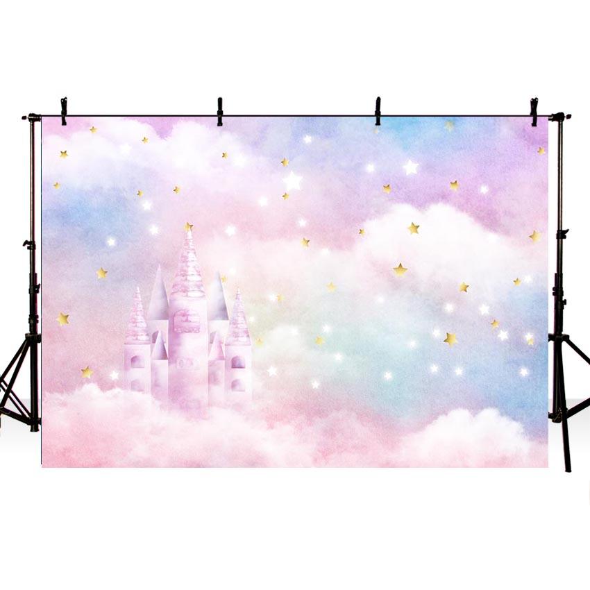 Dream Pink Castle Background for Baby Photography NB-408