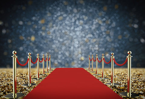 Red Carpet Rope Barrier Bokeh Stage Backdrop SH-996