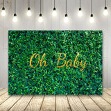 Green Leaves Wall Backdrop for Baby Welcome Party TKH1546