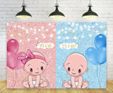 Gender Reveal Party Photo Booth Backdrop TKH1585
