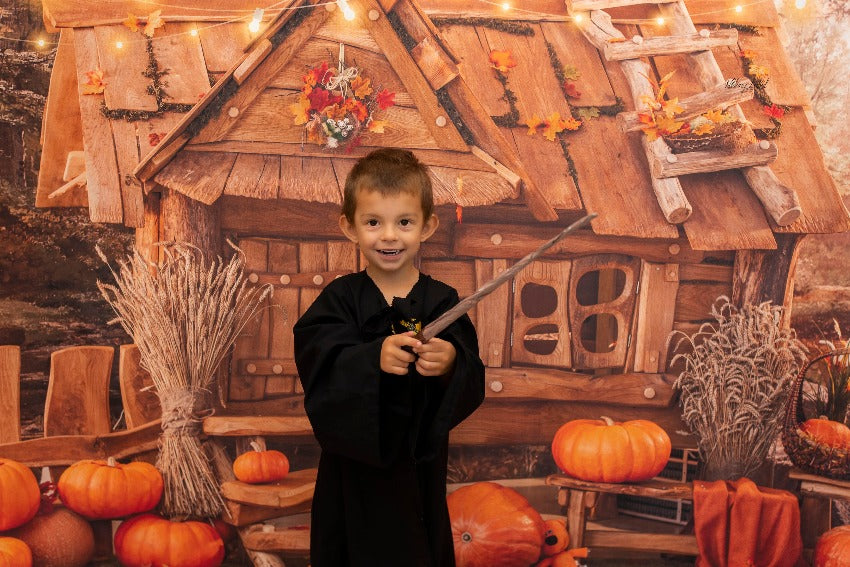Halloween Pumpkins Autumn Backdrop for Photography UK TKH1589