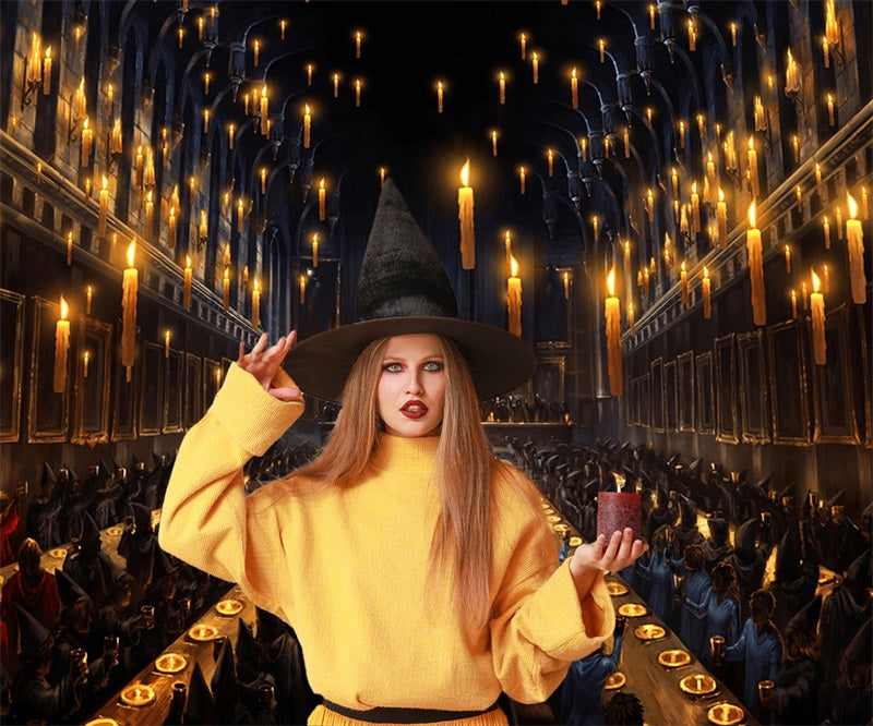 Candles Church Magic Backdrop for Photography