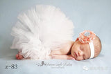 Newborn Photography Props Tutu Skirt Dress with Matching Headband for Baby Girl