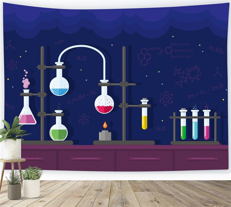 Chemistry Lab Back to School  Photography Backdrop UK BRP7-3