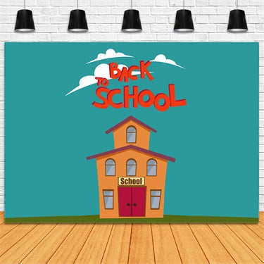 Back to School School House Photography Backdrop UK BRP7-37