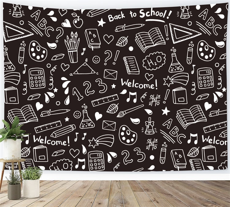 Welcome Back to School Photography Backdrop UK BRP7-24