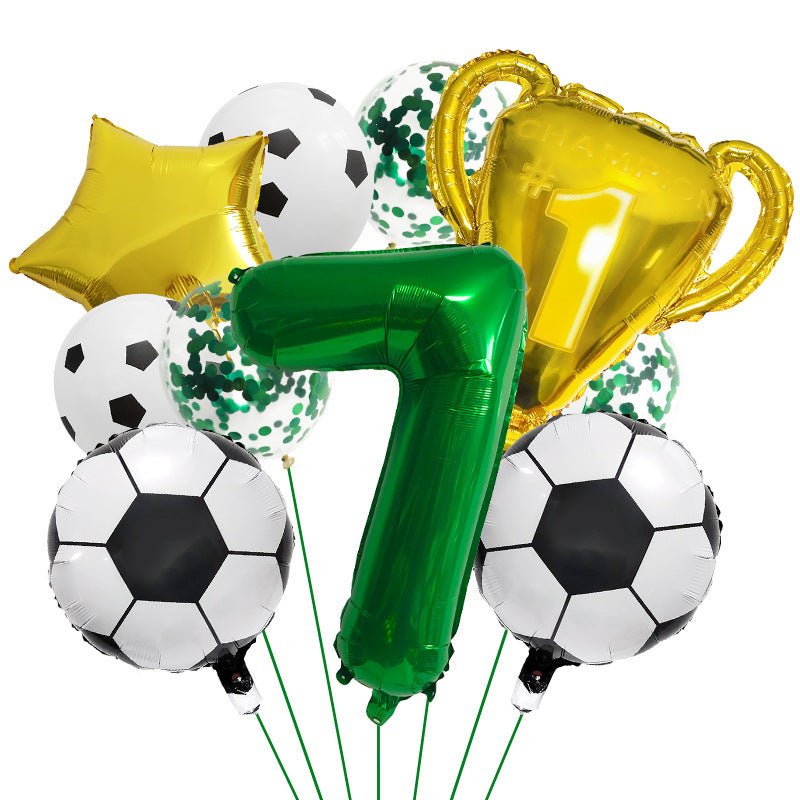 32" Digital Football World Cup Theme Balloon Set Trophy Party Decoration BA47