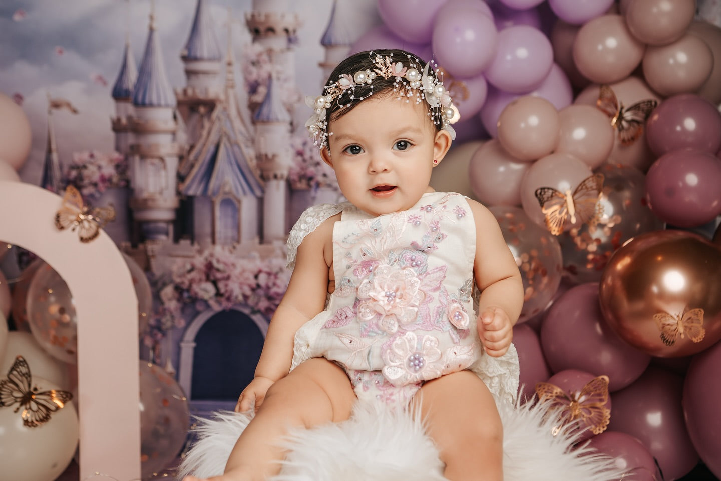 Photography Spring Backdrops Royal Castle Blooming Garden Backdrop UK LXX1-160