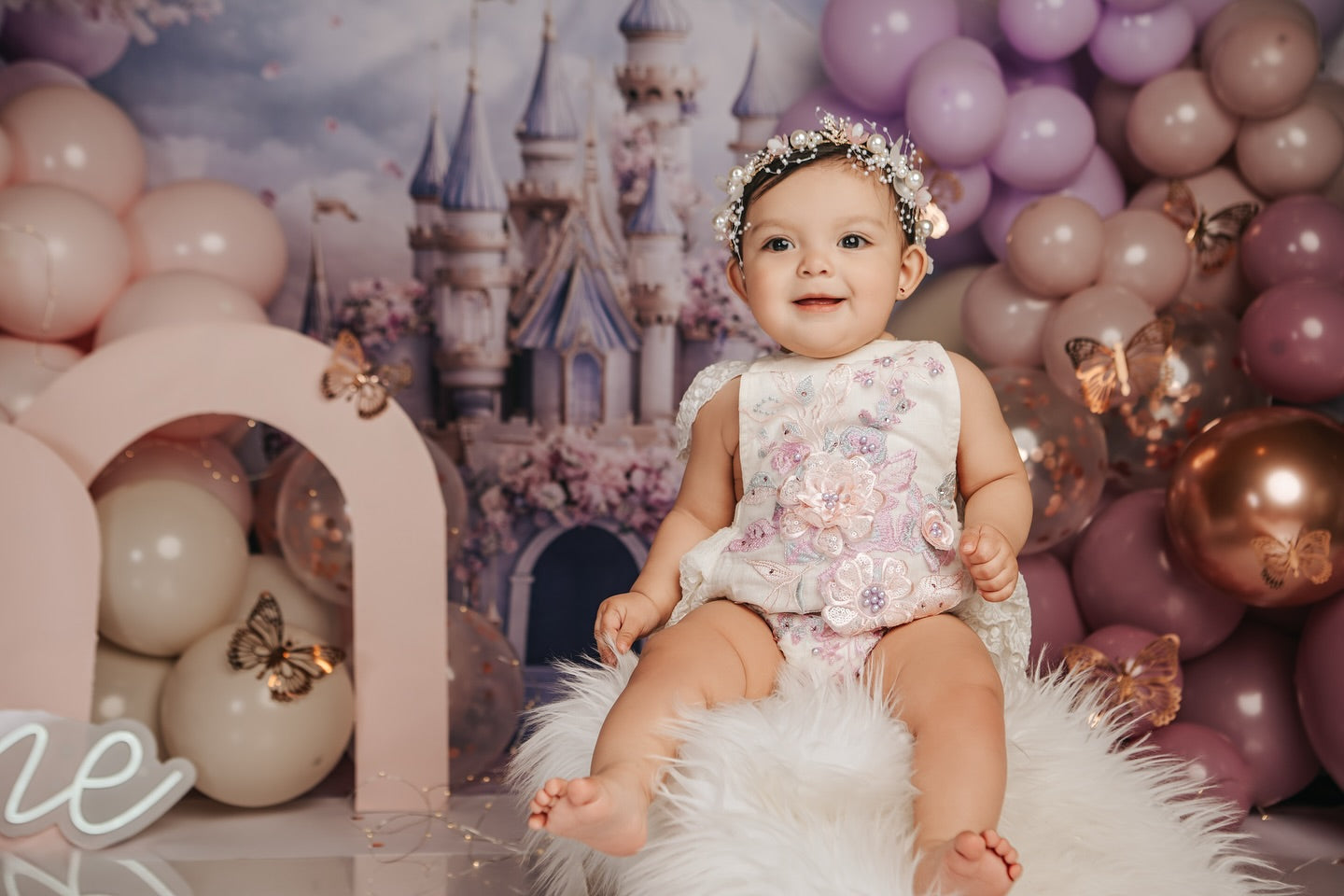 Photography Spring Backdrops Royal Castle Blooming Garden Backdrop UK LXX1-160