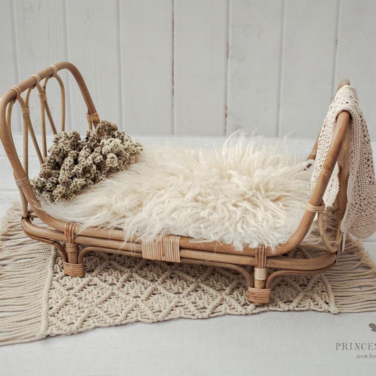 DBackdrop Bamboo Basket Newborn Photo Prop SYPJ9