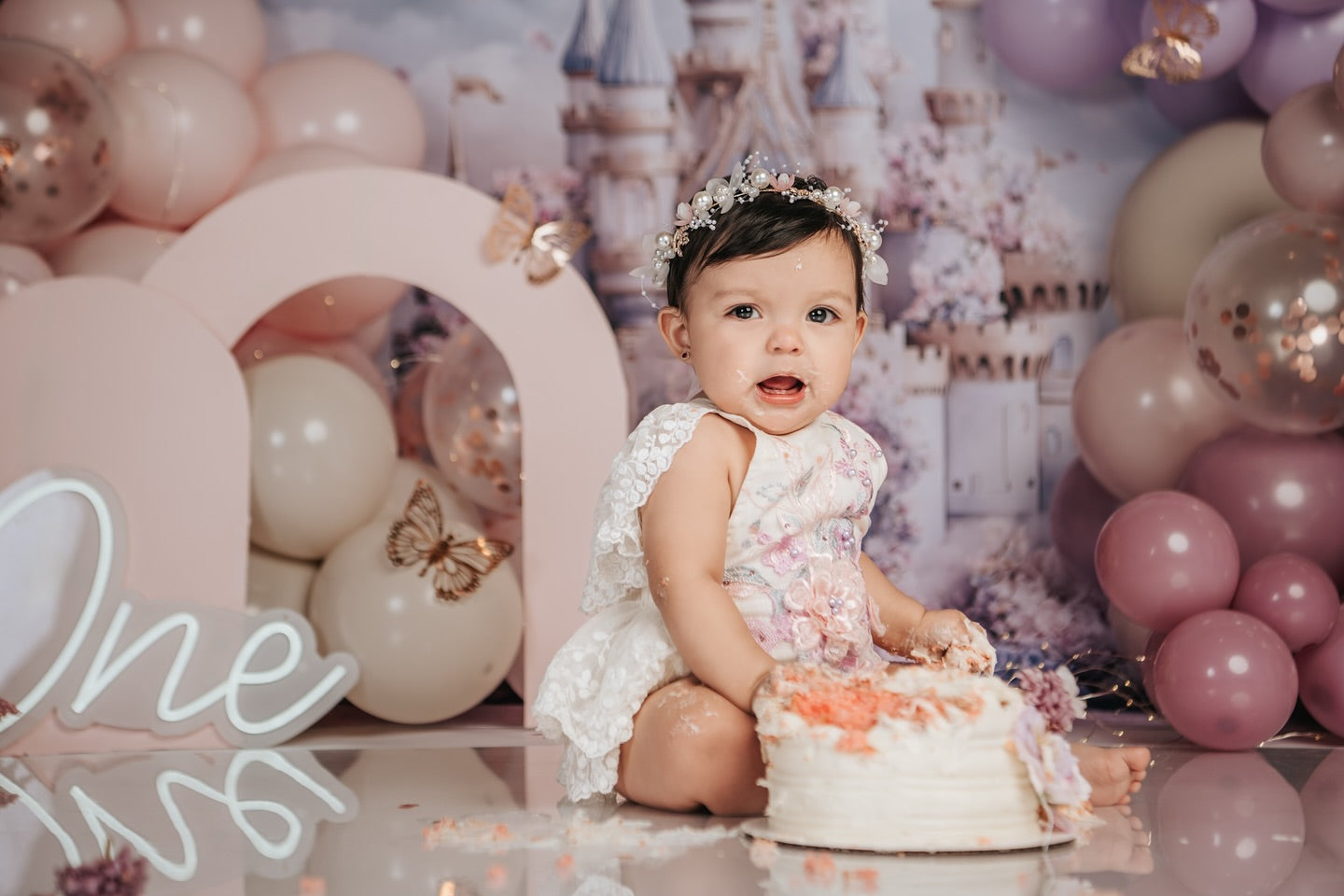 Photography Spring Backdrops Royal Castle Blooming Garden Backdrop UK LXX1-160