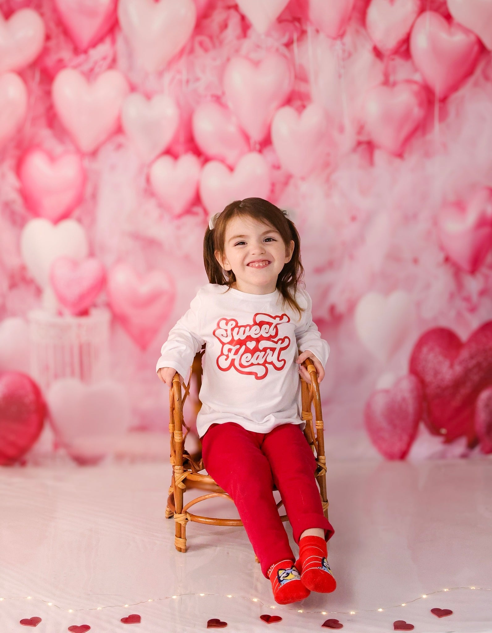 Valentine Backdrop Pink Heart Balloon Wall Valentine's Day Backdrop UK MRR9-88