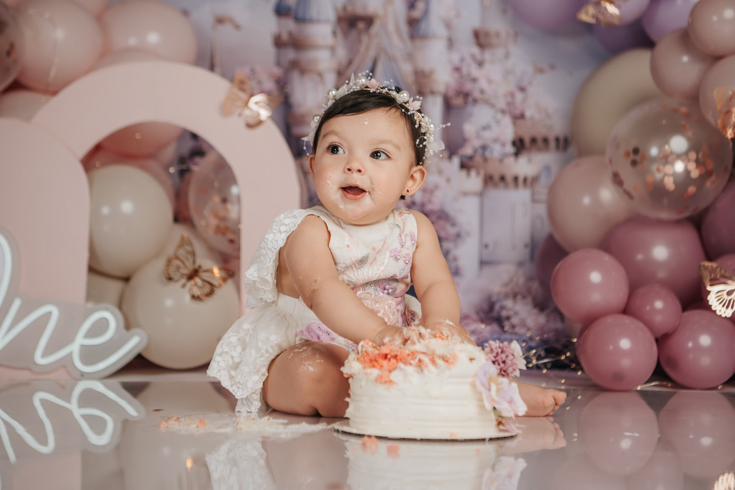 Photography Spring Backdrops Royal Castle Blooming Garden Backdrop UK LXX1-160