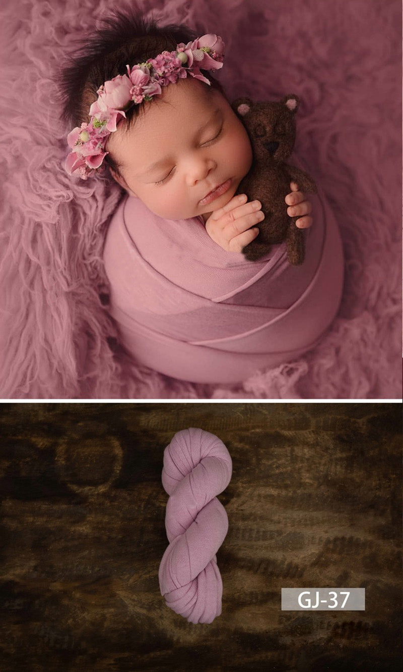 Newborn Photography Solid Color Soft Twine Wrap GJ