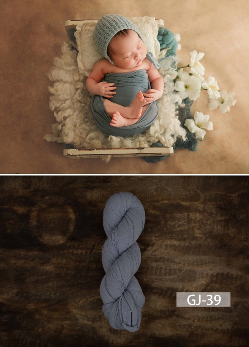 Newborn Photography Solid Color Soft Twine Wrap GJ