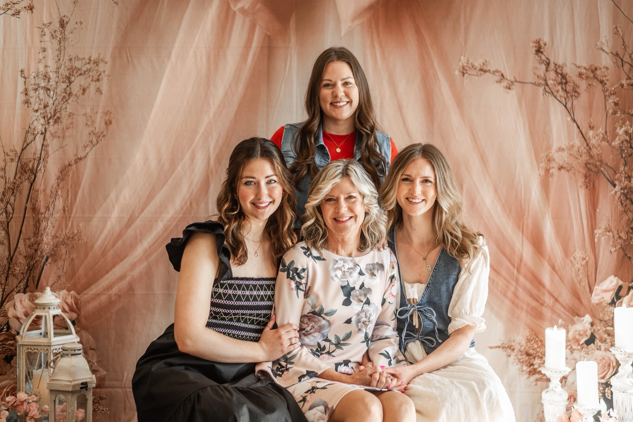 Happy Mother's Day Backdrop Dreamy Floral Silk Bow Backdrop UK GQ2-119