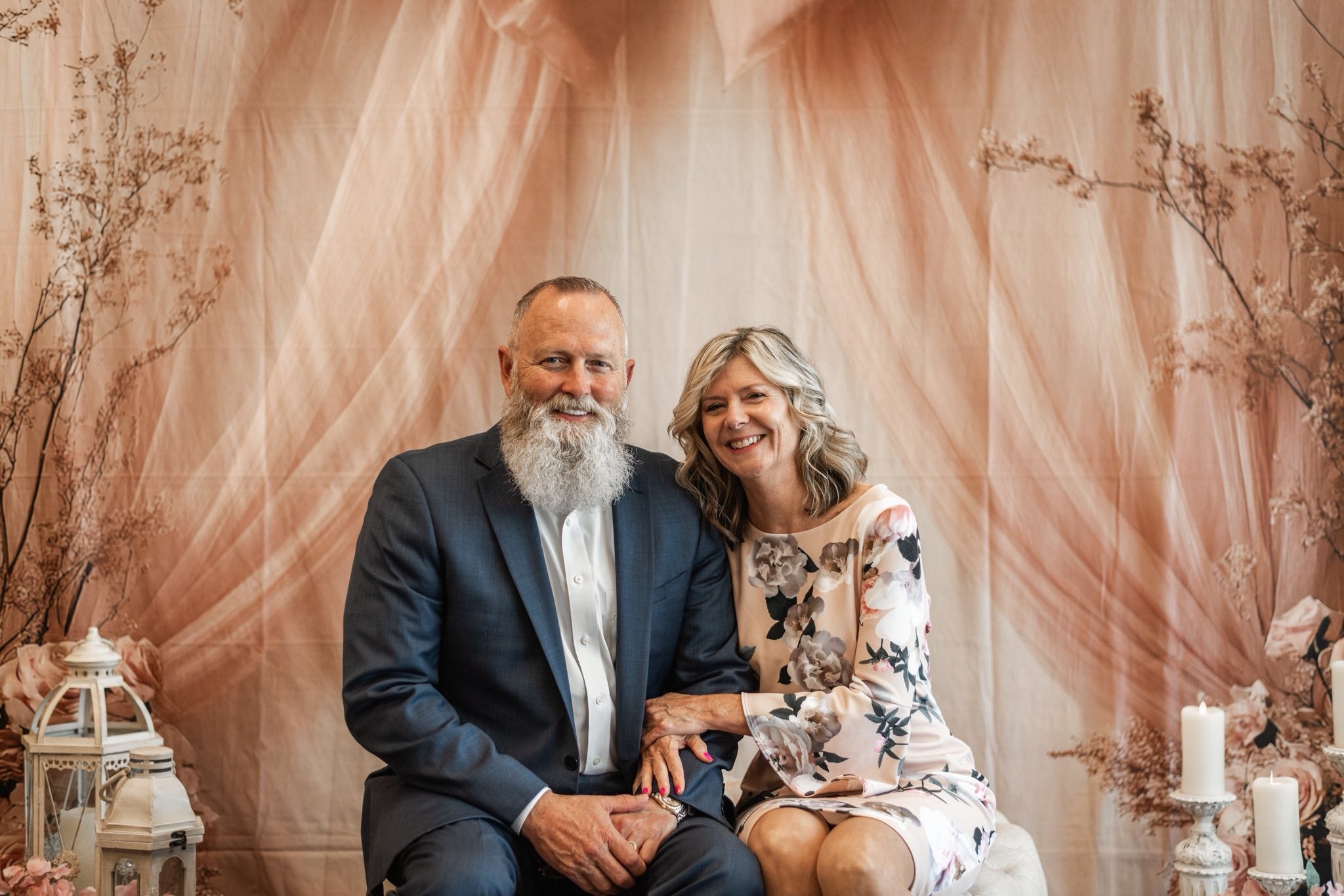 Happy Mother's Day Backdrop Dreamy Floral Silk Bow Backdrop UK GQ2-119