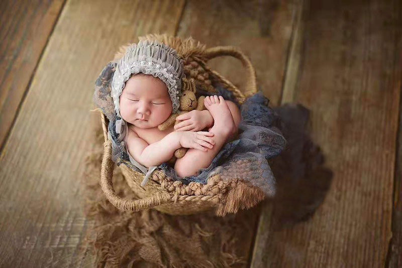 DBackdrop Handmade woven basket newborn child photography props SYPJ8