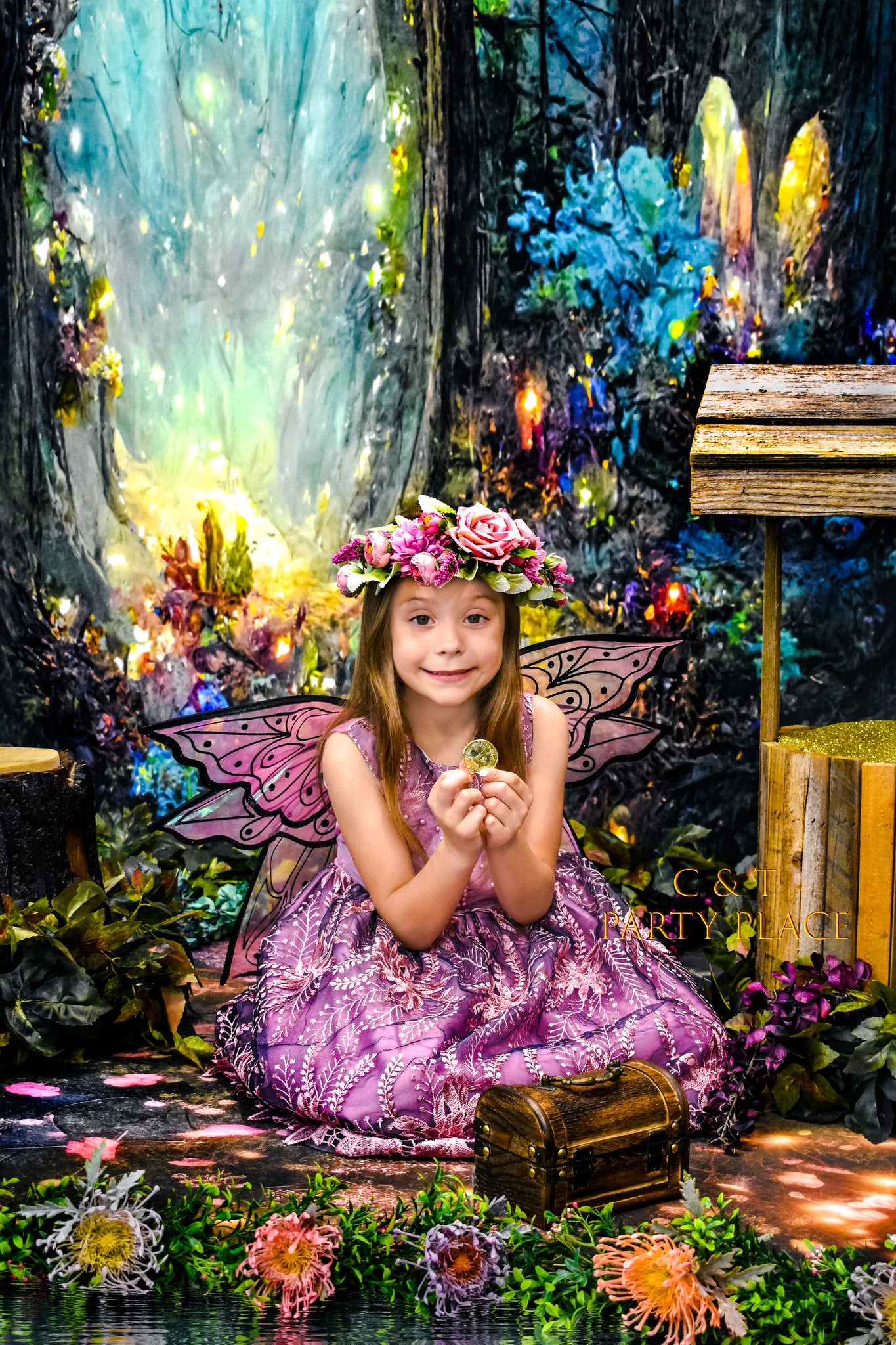 Fantasy Oil Painting Forest Photography Backdrop UK M-76