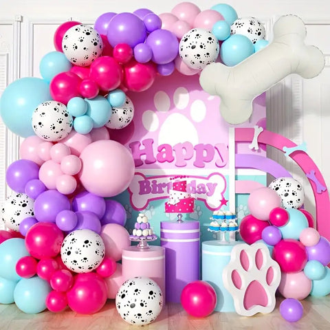 Pet Dog Bone Theme Balloon Chain Set Kids Birthday Party Decoration BA40