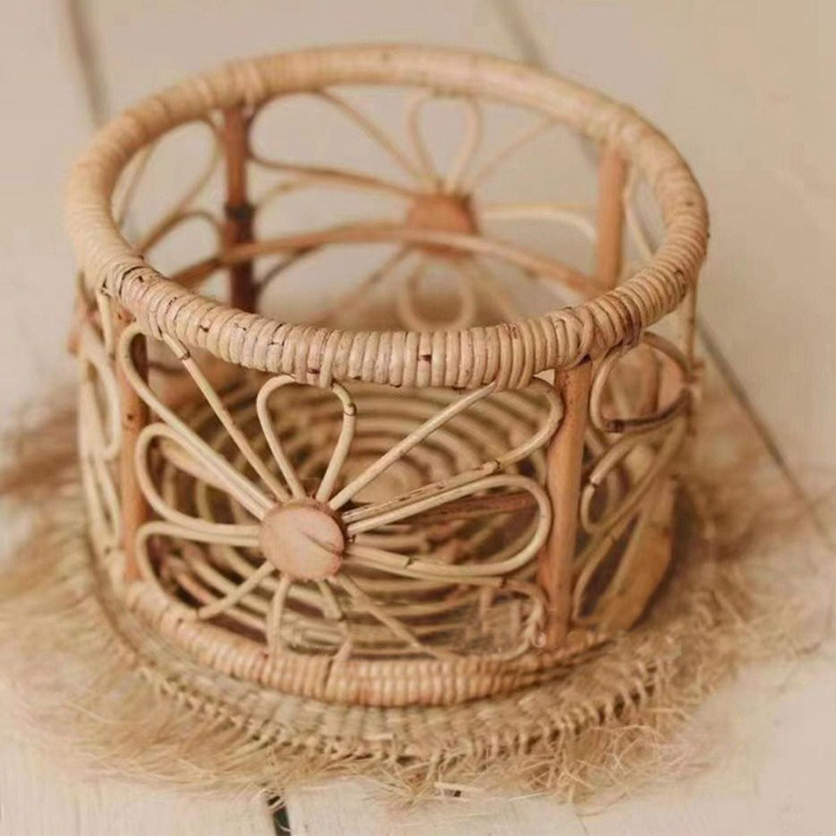 DBackdrop Bamboo Basket Newborn Photo Prop SYPJ9