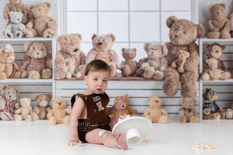 Kids Photo Backdrop Window Bench Teddy Bears Collection Children Backdrops UK MRR9-55