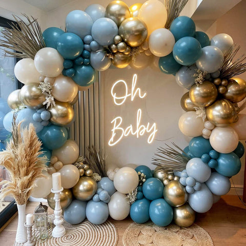 Vintage Navy Blue Luxury Birthday Party Wedding Venue Balloon Garland Chain Set BA28