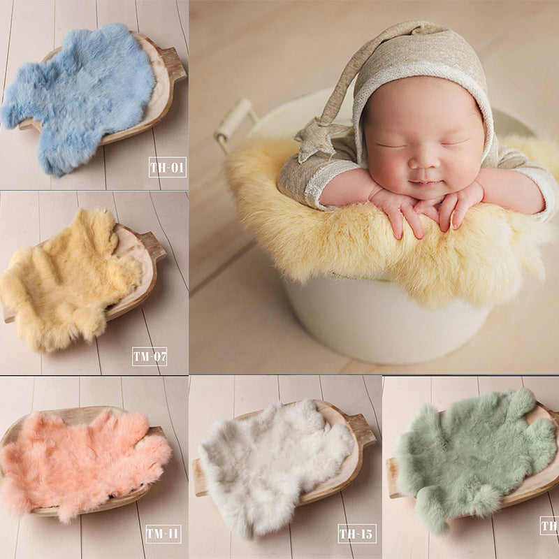 Newborn Photography Faux Fur Blanket TM