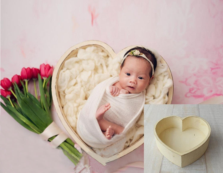 DBackdrop Wooden Heart Shaped Newborn Photography Props SYPJ4