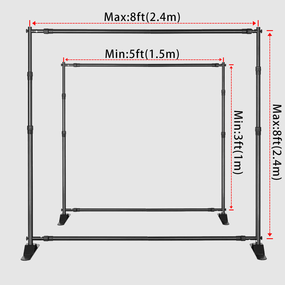 Adjustable Heavy Duty Backdrop Stand Kit Background Banner Stand UK PR16