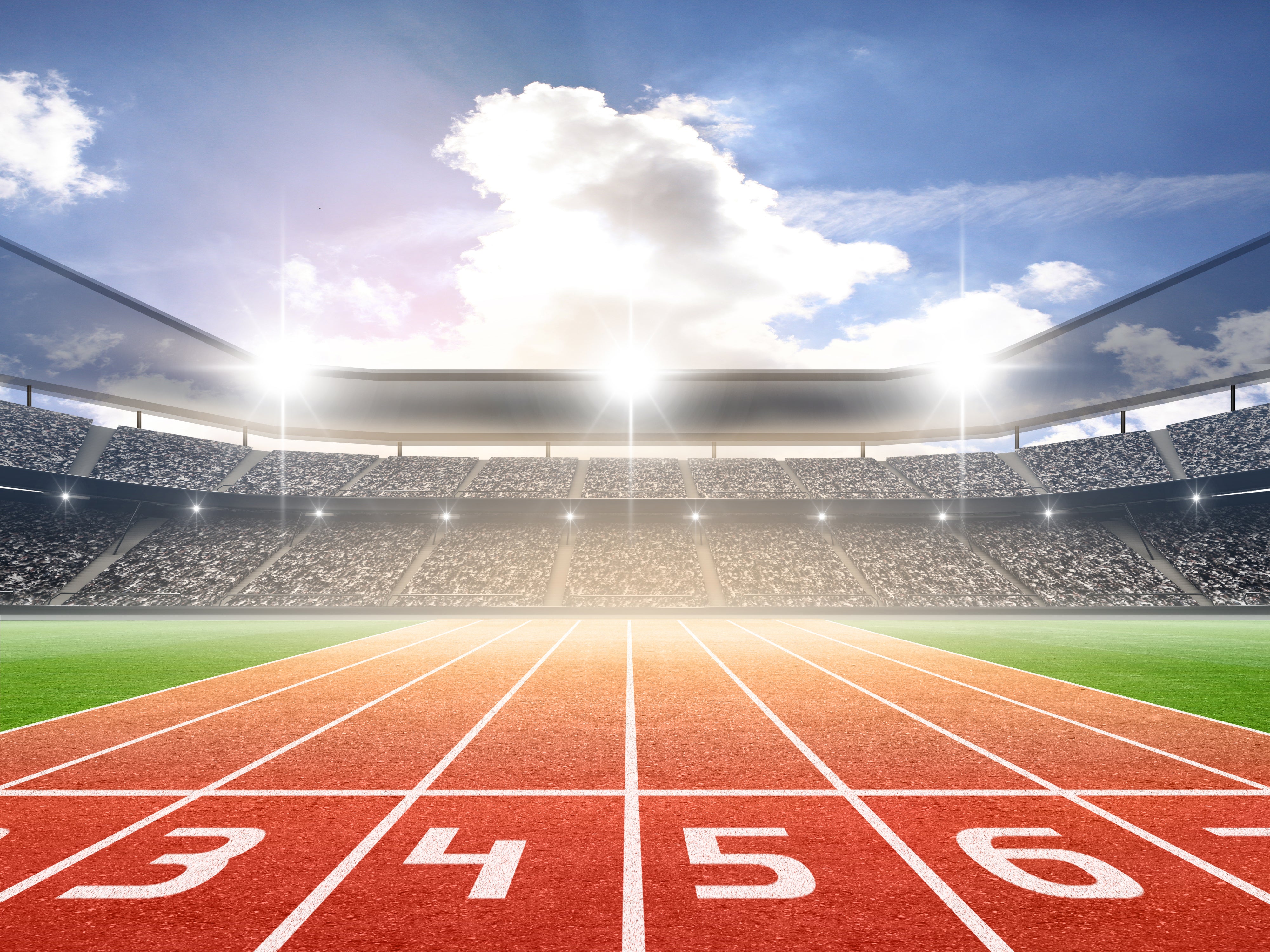 Athletics Stadium Sport Theme Photography Backdrop UK G-289