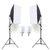 Studio Photograph Light 2pcs Softbox Lighting Kit With 185W Bulbs BP1691 UK