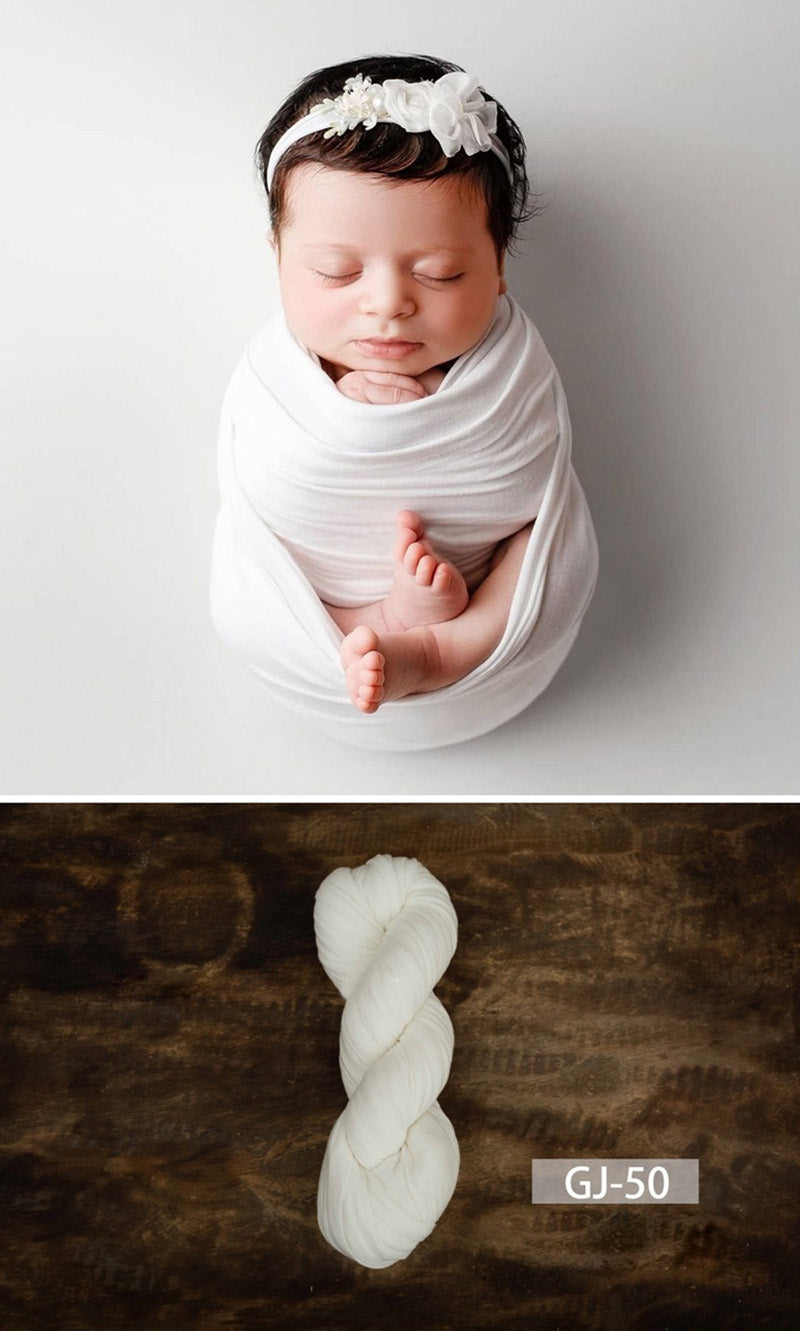 Newborn Photography Solid Color Soft Twine Wrap GJ