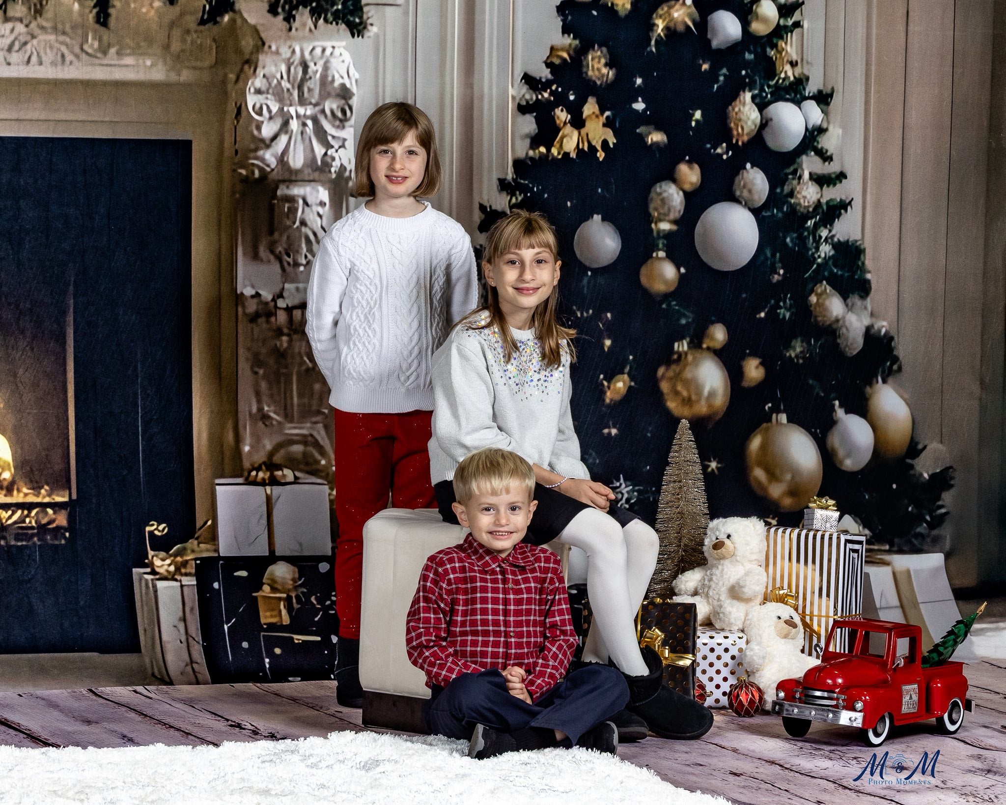 Christmas Backdrop Ideas Cozy Bear Christmas Charm Kids Backdrop UK CSH5-319