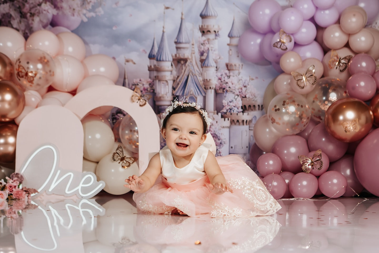 Photography Spring Backdrops Royal Castle Blooming Garden Backdrop UK LXX1-160