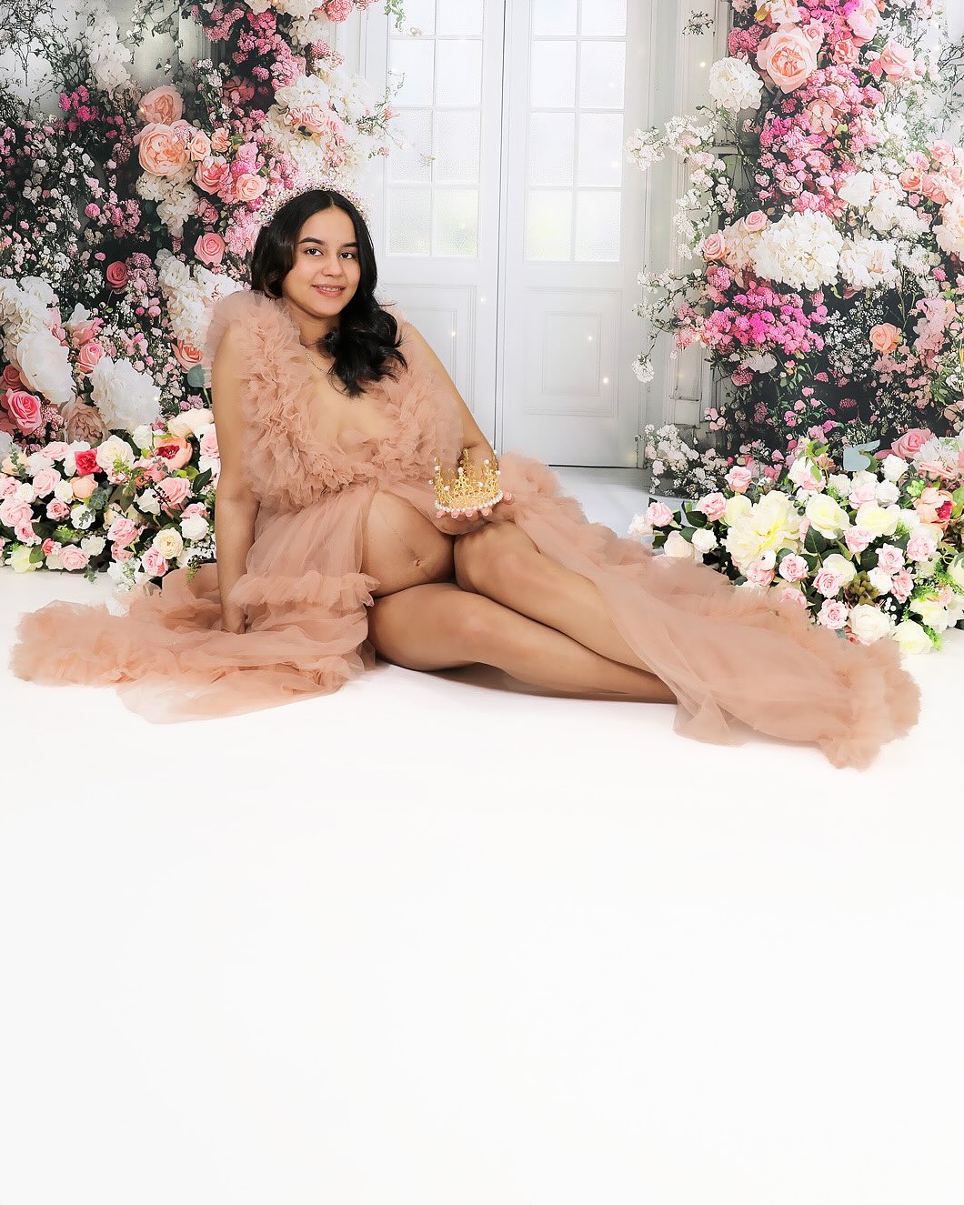 Mother's Day Backdrop Ideas Vibrant Flower White Arch Backdrop UK GQ2-163