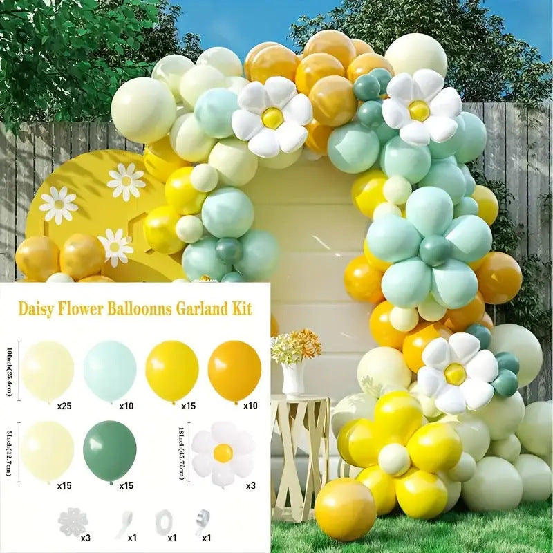 Daisy INS Style Balloon Chain Summer Birthday Party Kindergarten Carnival Decoration BA42