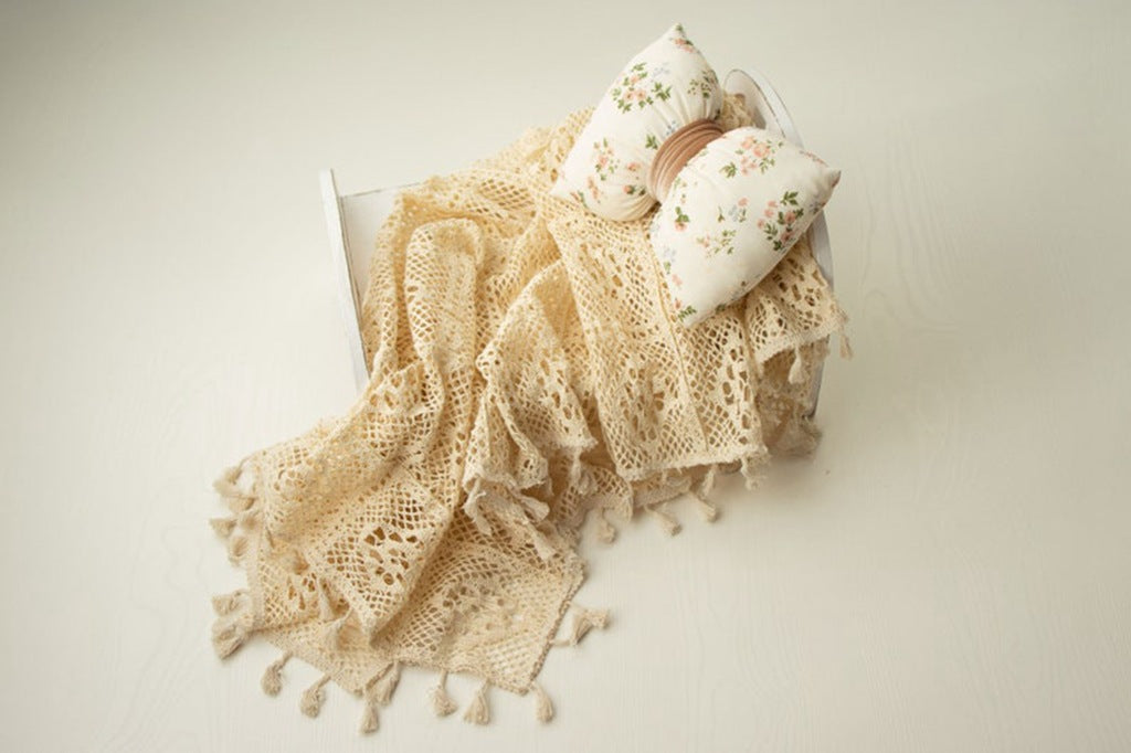 Newborn Photography Boho Knitted Blanket CL12