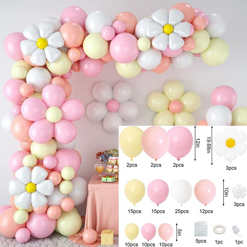 Colorful Macaron Daisy Balloon Chain BA23