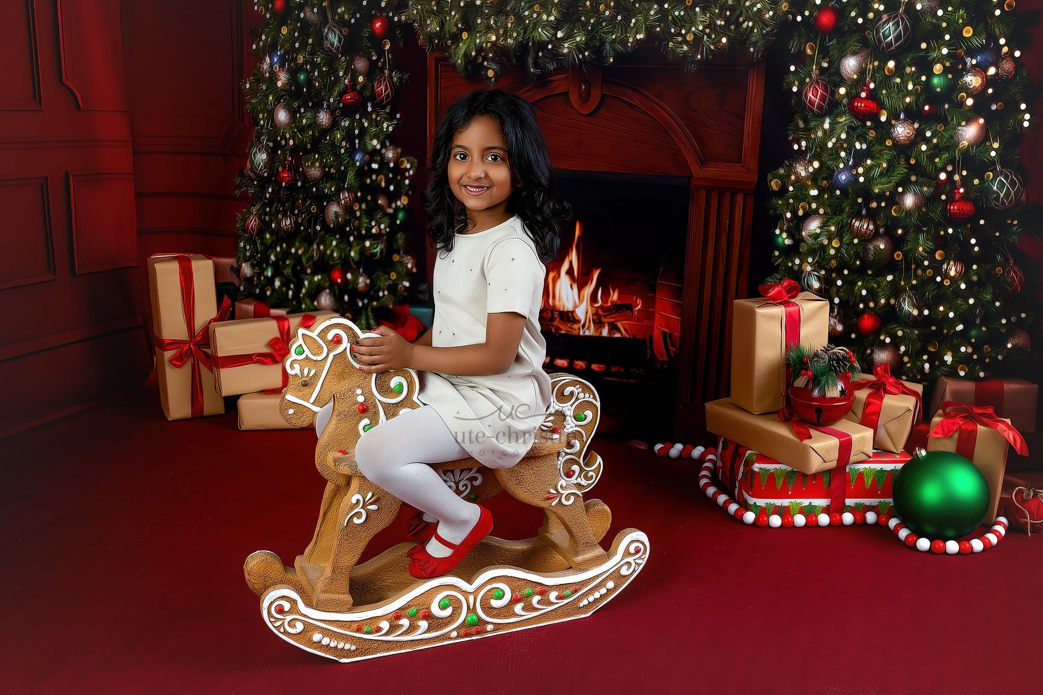 Christmas Fireplace Backdrop Christmas Fireplace Wreath Christmas Backdrop UK MRR9-60