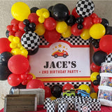 Racing Car Theme Baby Birthday Yellow Red Black Balloon Film Party Decoration BA27