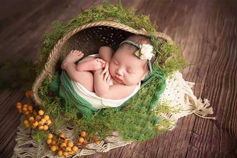 DBackdrop Handmade woven basket newborn child photography props SYPJ8