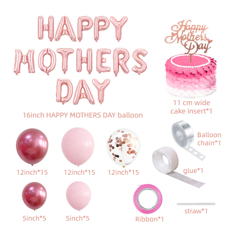 Mother's Day Set Balloon Chain Latex Arch Decoration BA7