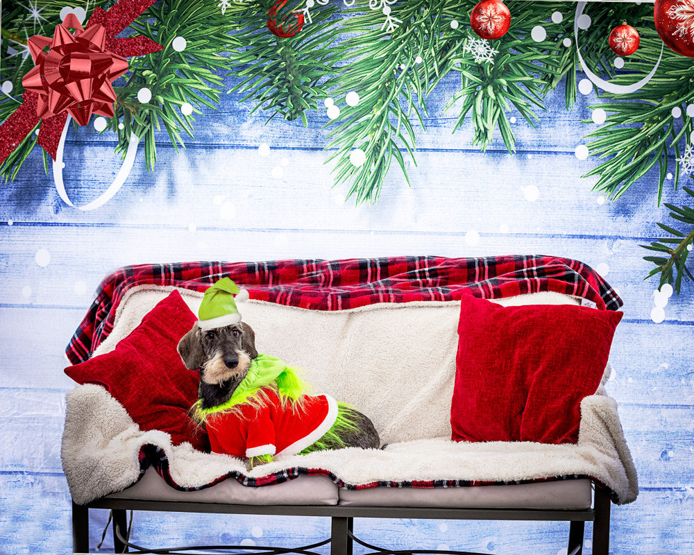 Christmas Snowflake Decoration Wood Wall backdrop UK for Photography G-519